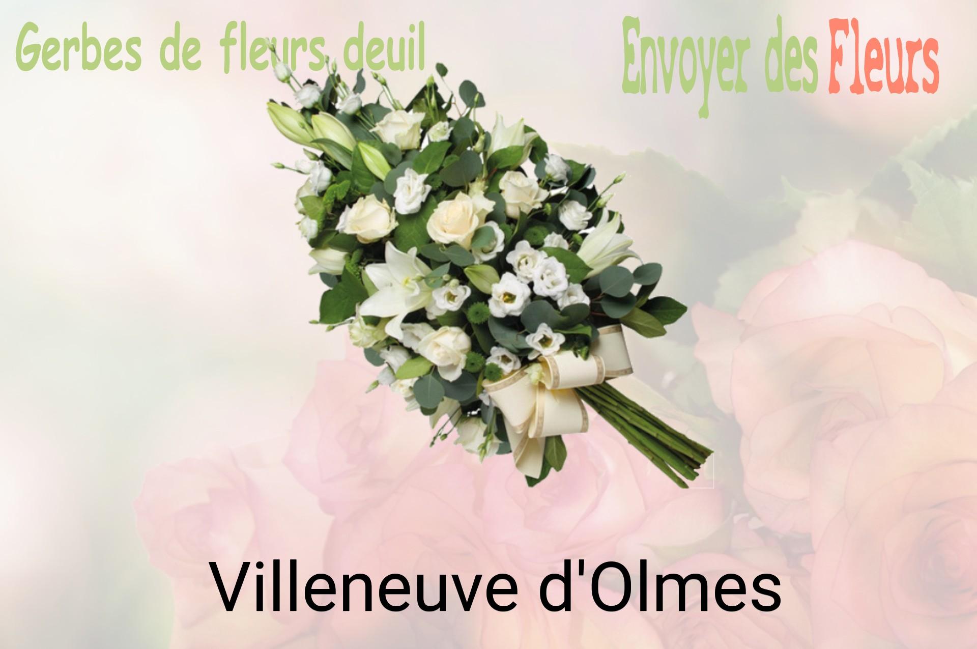 Gerbe de fleurs de deuil livrée à Villeneuve-d'Olmes